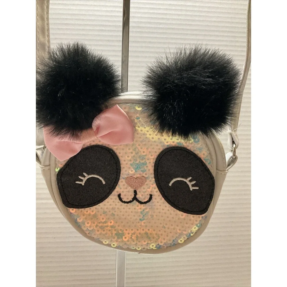 Claire's Club Glitter Panda‎ Crossbody Bag-NWOT